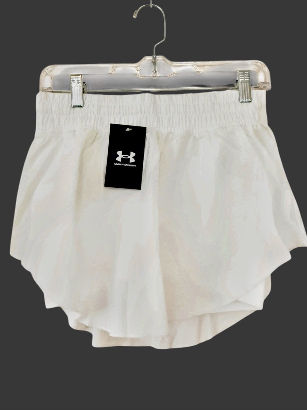 NWT Under Armour Fly-By 2.0 White running shorts  rtl $55 - Picture 4 of 11